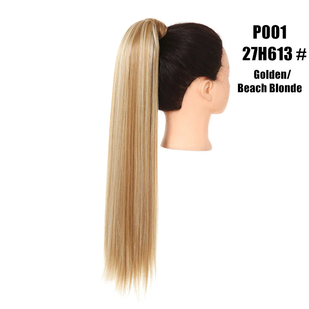 Coleta Cabello Liso Semi Natural  60 cm largo 🥇
