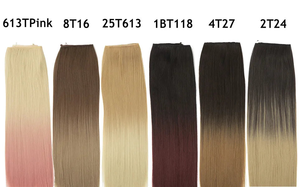 EXTENSIONES HILO INVISIBLE Balayage  Similar al Cabello Natural Premium🥇 55 cm largo Lisas