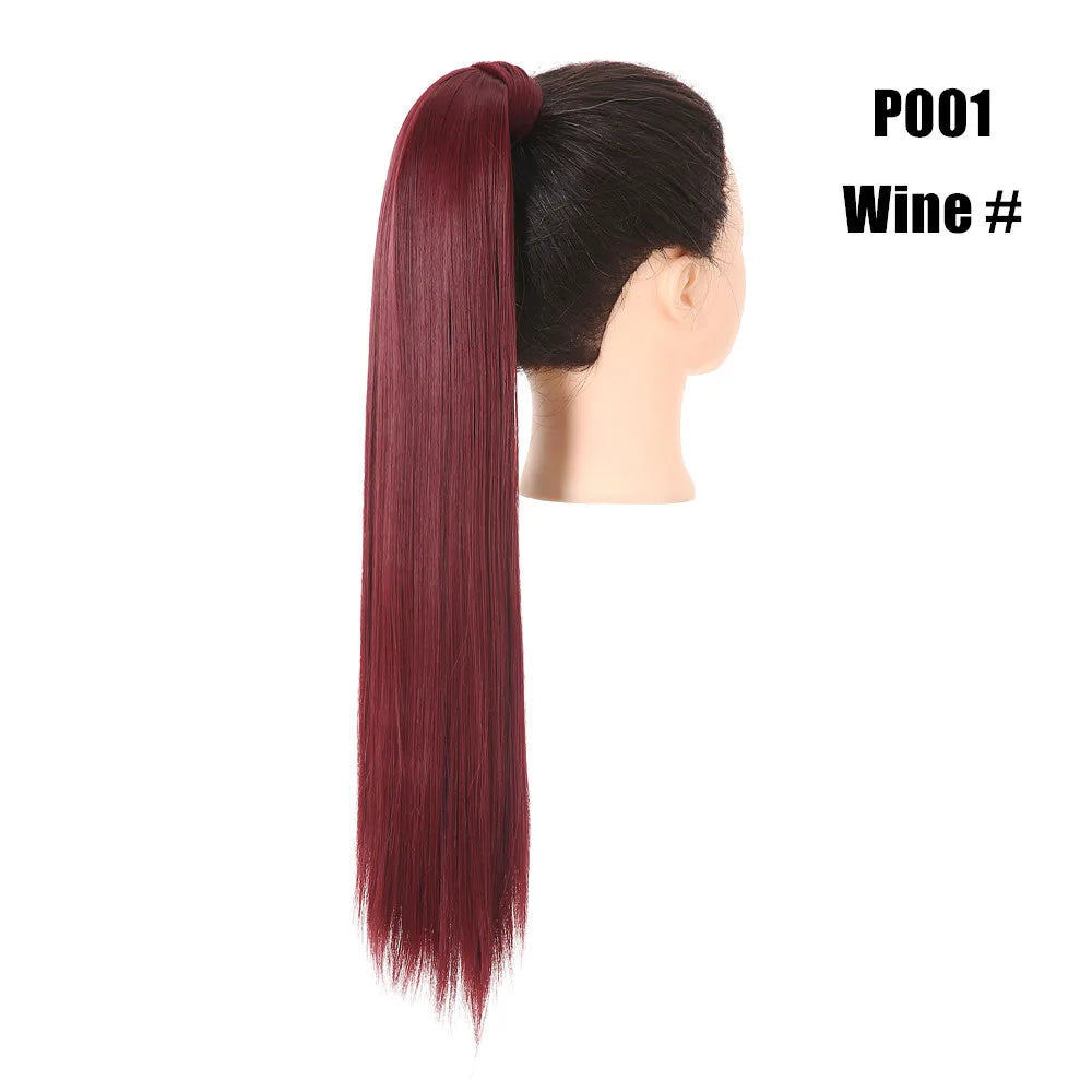 Coleta Cabello Liso Semi Natural  60 cm largo 🥇