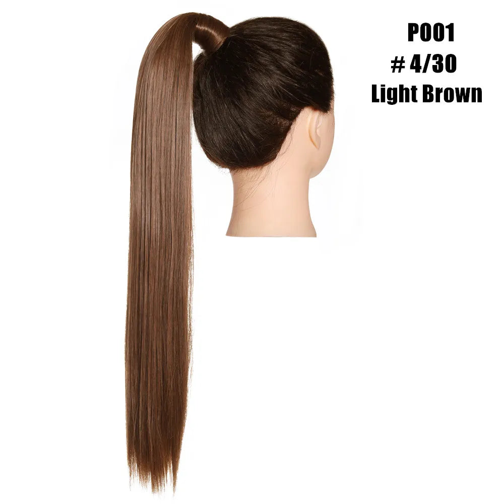 Coleta Cabello Liso Semi Natural  60 cm largo 🥇