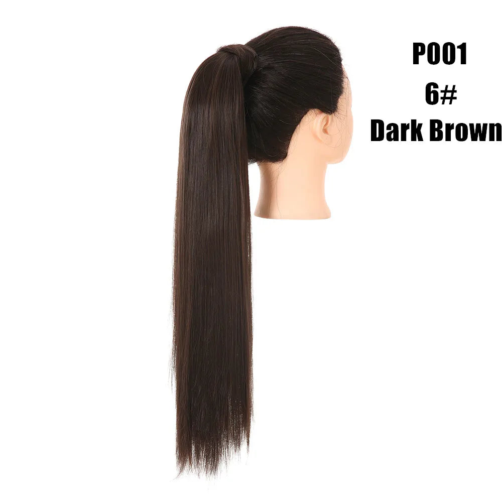 Coleta Cabello Liso Semi Natural  60 cm largo 🥇