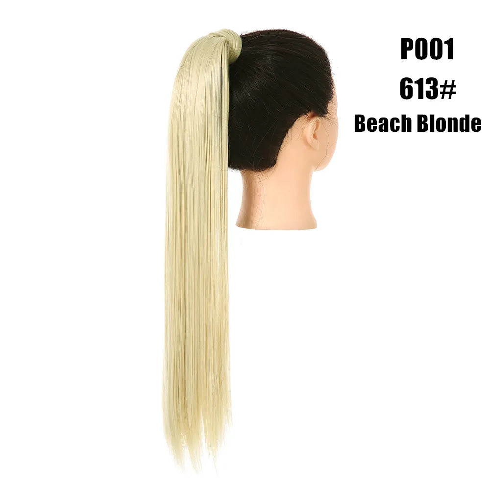 Coleta Cabello Liso Semi Natural  60 cm largo 🥇