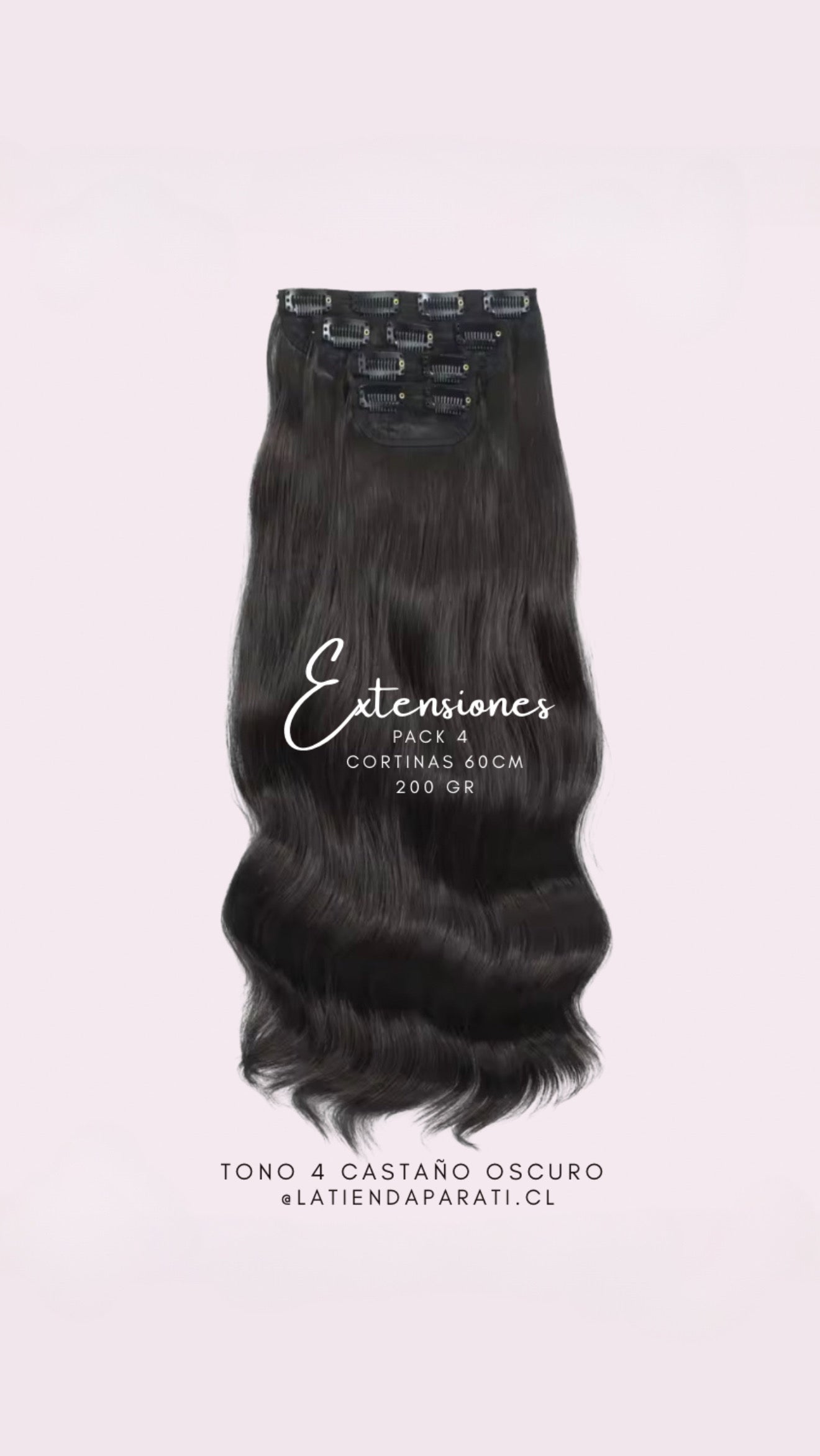 Pack 4 EXTENSIONES CORTINA BALAYAGE 60 cm PREMIUM 🥇 Semi Naturales