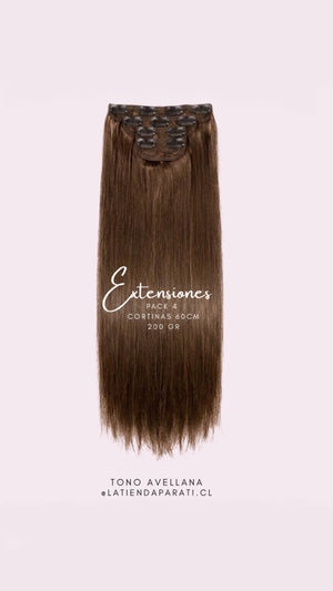 PACK 4 EXTENSIONES CORTINA 62cm PREMIUM🥇 Semi Naturales