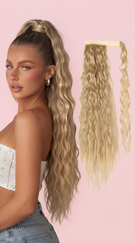 Extensiones⭐️ Coleta  55 cm y 80 cm Ondas de Sirenas Cabello Orgánico