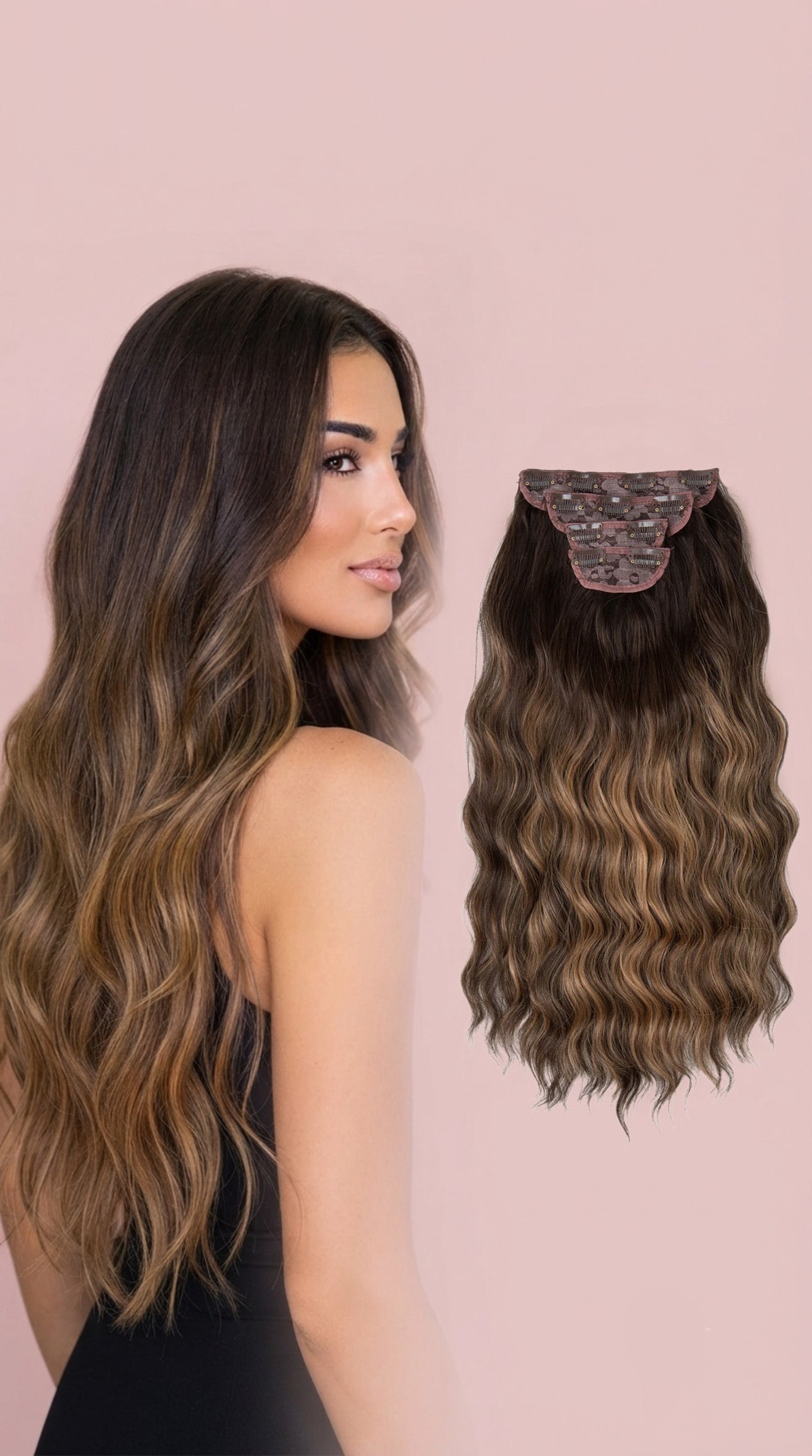 Pack 4 Cortinas Semi Natural🥇 55 cm BALAYAGE