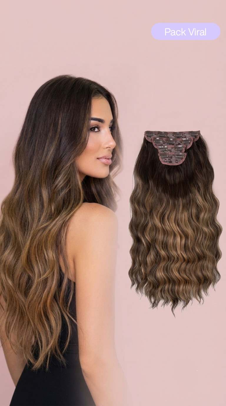 Pack 4 Cortinas Semi Natural🥇 55 cm BALAYAGE