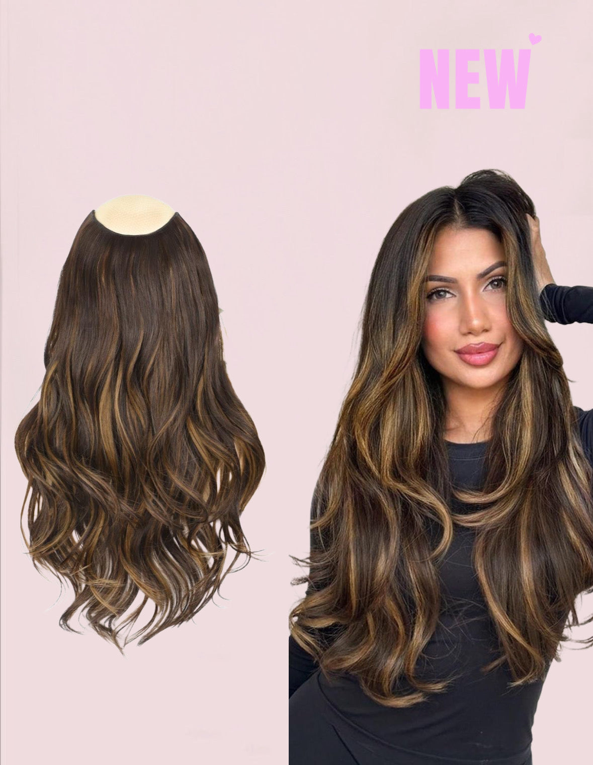 Extensiones Cortina en U 55 cm de Largo Cabello 100% Similar al Cabello Natural 🥇