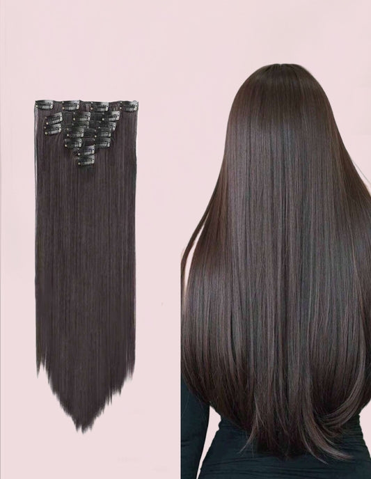 EXTENSIONES DE CABELLO     Capas de 60 cm Largo Cabello 100% Similar al Cabello Natural 🥇