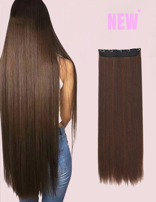 EXTENSIONES MAXI CORTINA 5 clips 100 cm de Largo Liso Cabello 100% Similar al Cabello Natural 🥇 180 gr