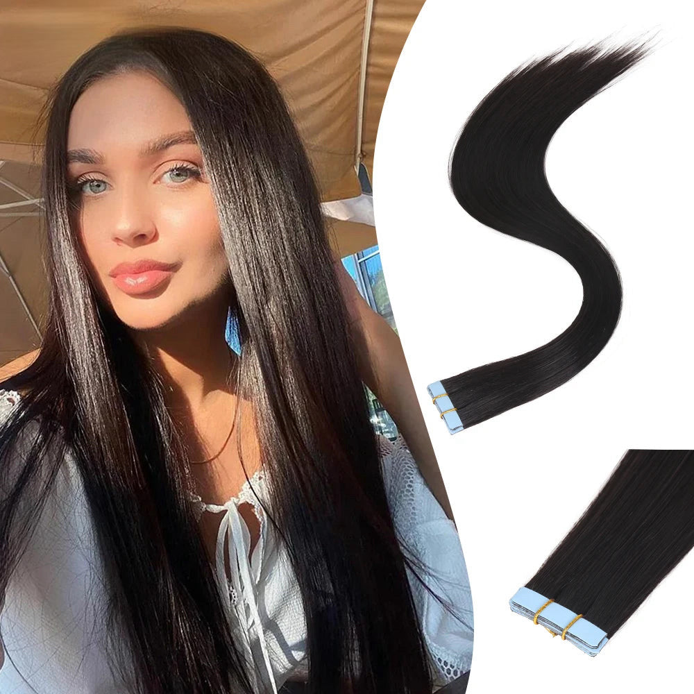 NEW⭐️ PACK 20 PIEZAS EXTENSIONES ADHESIVAS 66 CM CALIDAD PREMIUM🥇  SIMILAR AL NATURAL