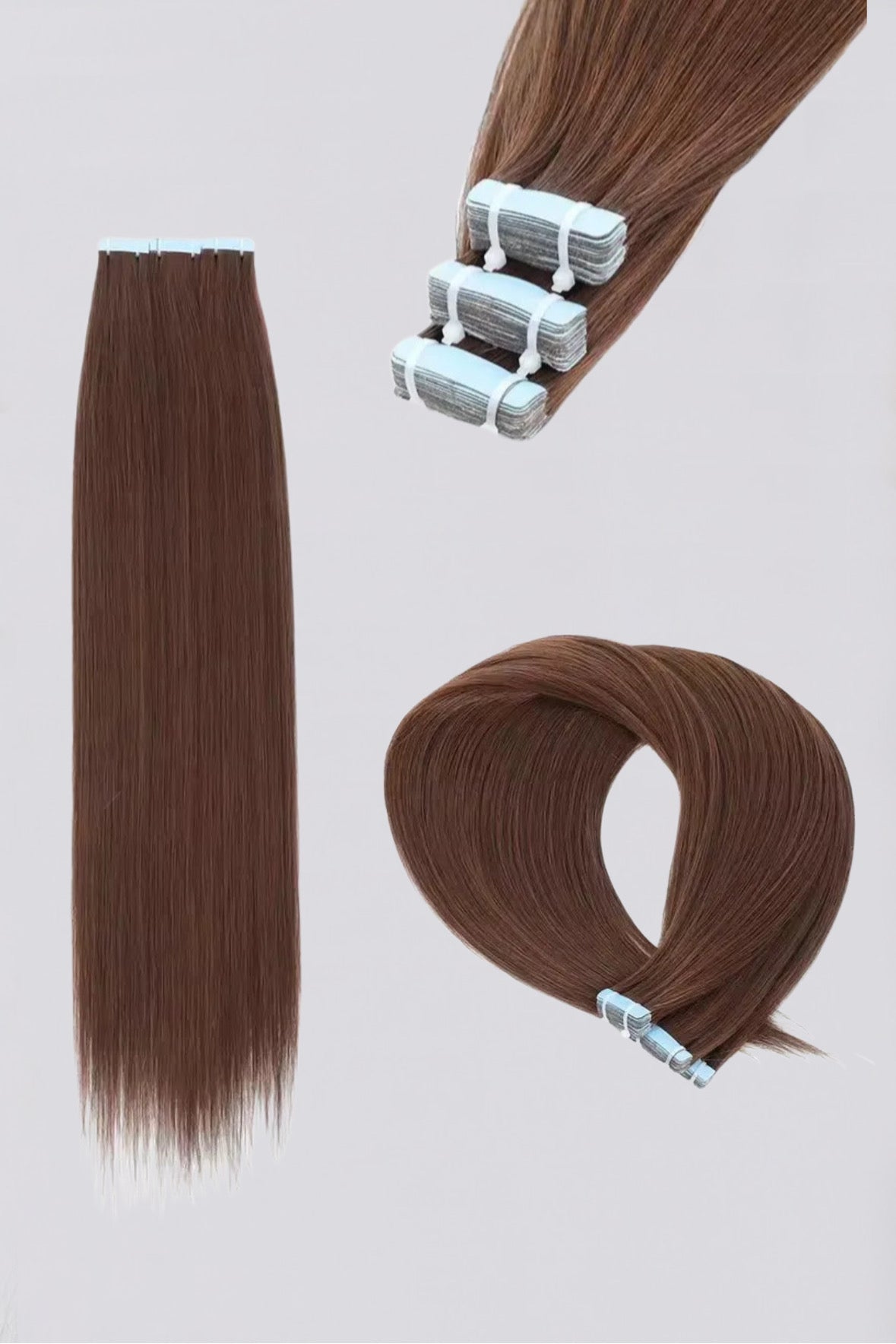 NEW⭐️ PACK 20 PIEZAS EXTENSIONES ADHESIVAS 66 CM CALIDAD PREMIUM🥇  SIMILAR AL NATURAL
