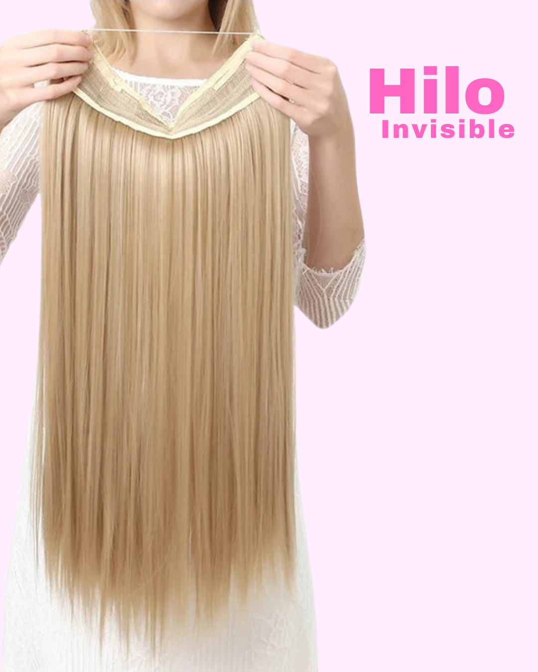 EXTENSIONES HILO INVISIBLE Balayage  Similar al Cabello Natural Premium🥇 55 cm largo Lisas