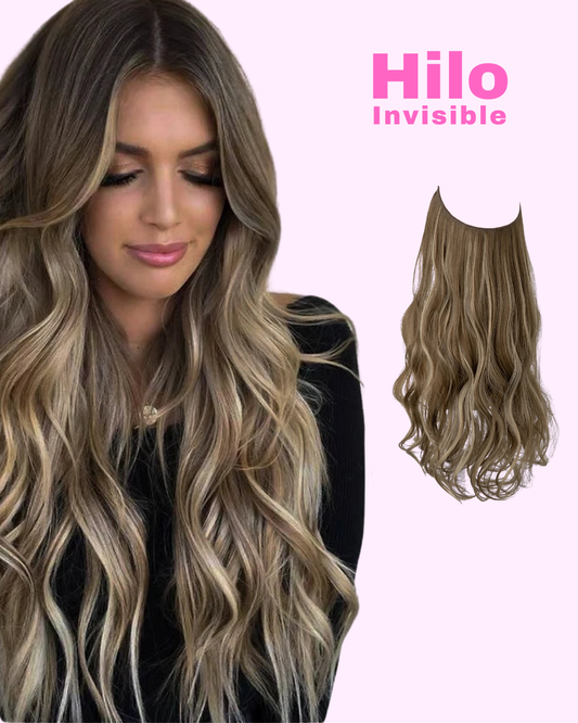 Extensiones Cortina babylight Hilo Invisible  Similar Cabello Natural Onduladas