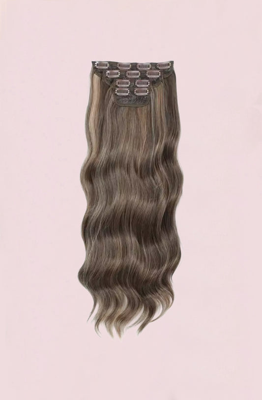 Pack 4 EXTENSIONES CORTINA BALAYAGE 60 cm PREMIUM 🥇 Semi Naturales