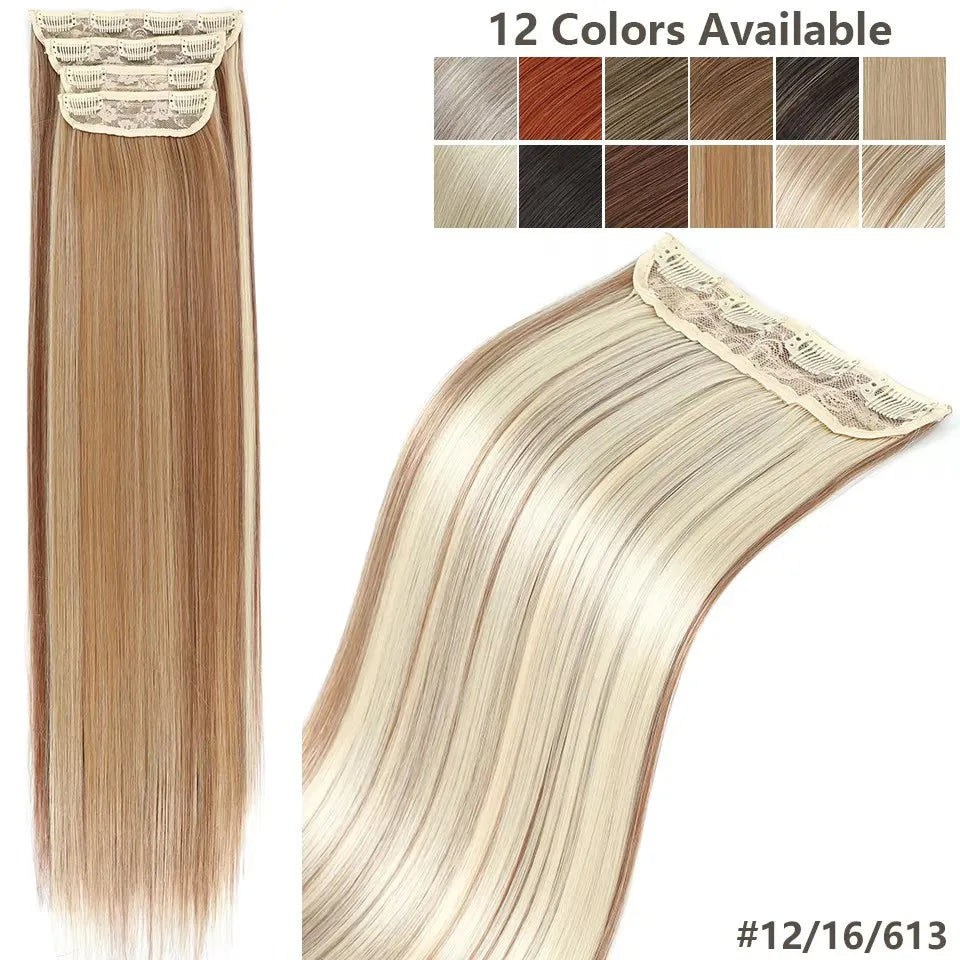 Pack 4 Extensiones SIN ENREDO 66 cm PREMIUM 🥇 Semi Naturales