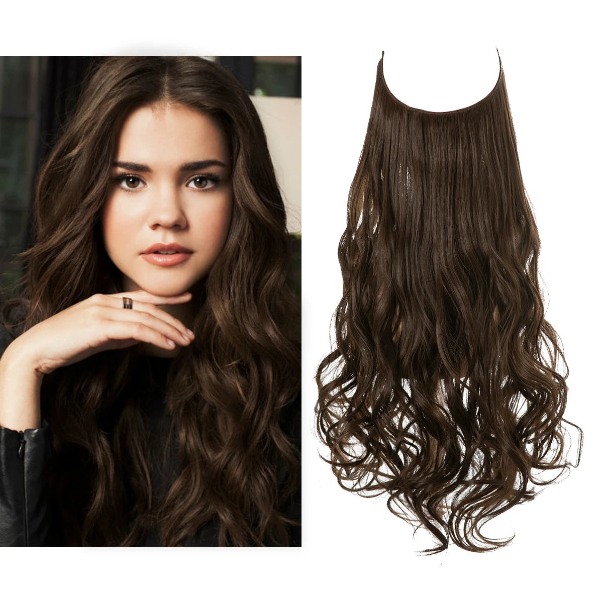 Extensiones Cortina babylight Hilo Invisible 55 cm Largo (150gr) Cabello 100% Similar al Cabello Natural 🥇