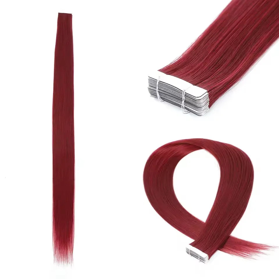 NEW⭐️ PACK 20 PIEZAS EXTENSIONES ADHESIVAS 66 CM CALIDAD PREMIUM🥇  SIMILAR AL NATURAL