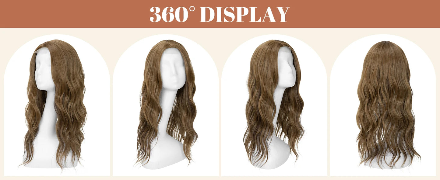 Corona Ondulada 55 cm Largo Cabello Organico Premium