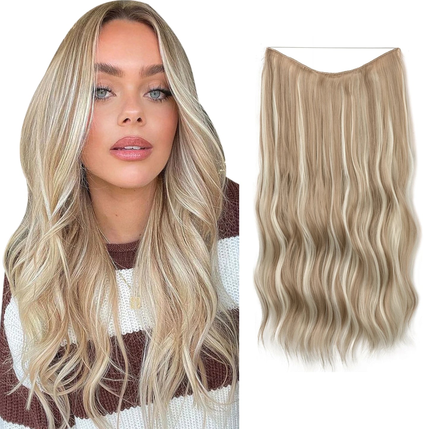 MAXI CORTINA HILO INVIBLE Balayage Semi Natural🥇 60 cm