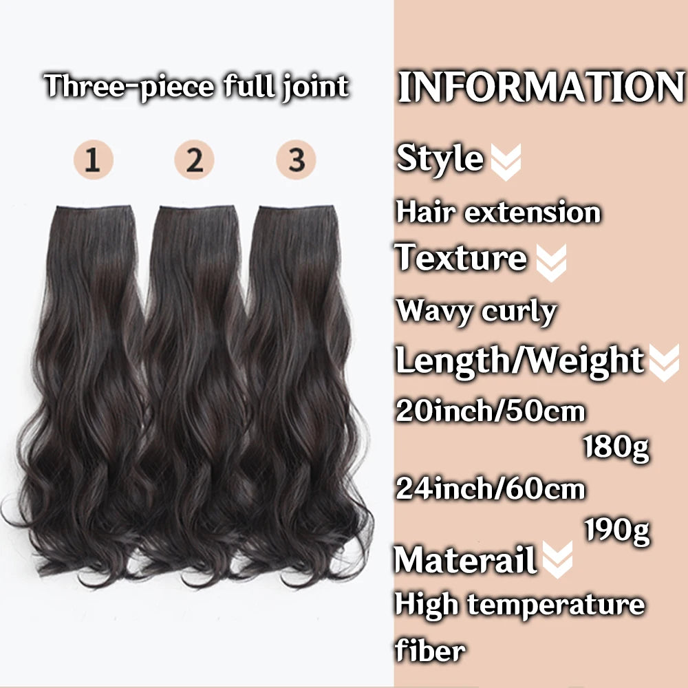 Extensiones de Cabello  Natural Organico  Tonos Cataños 3 Unidades de cortina