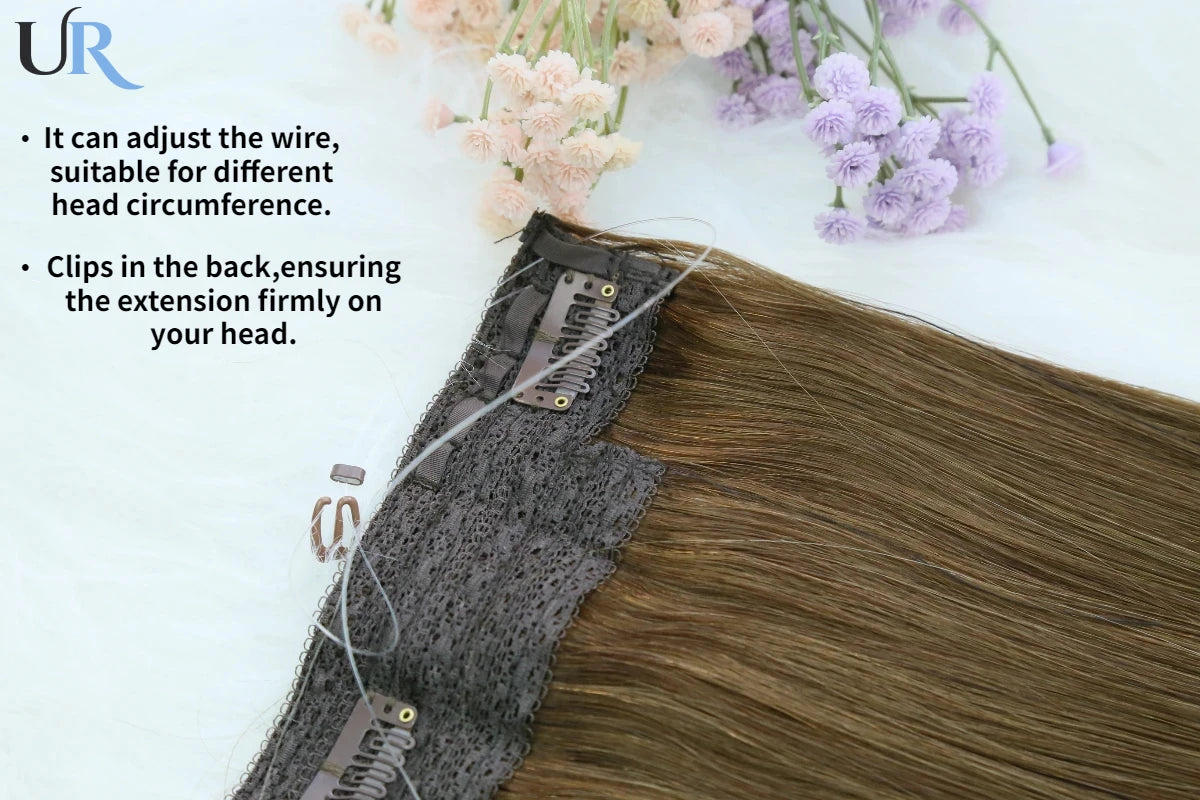 HILO INVISIBLE Extensiones 100% Natural ©️ 66 cm de largo (32 tonos)