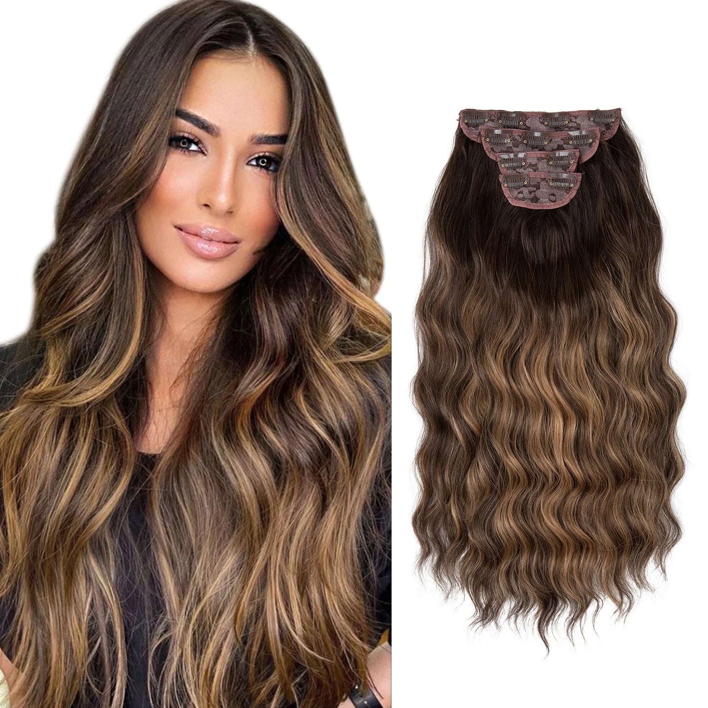 Pack 4 Cortinas Semi Natural🥇 55 cm BALAYAGE