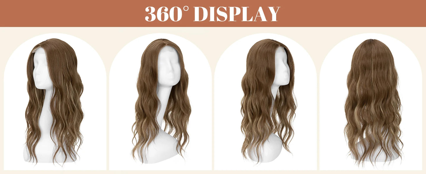 Corona Ondulada 55 cm Largo Cabello Organico Premium