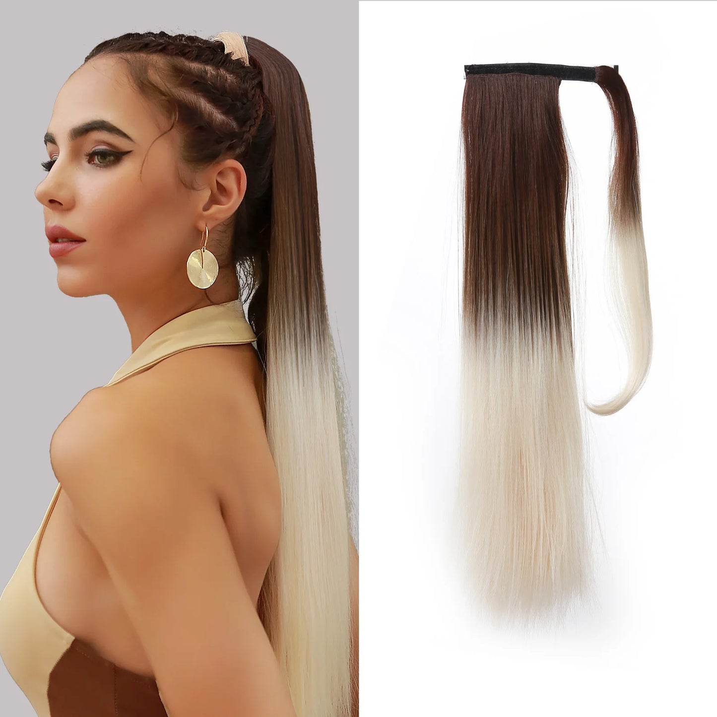 Coleta Balayage 66 cm largo Semi Natural 🥇