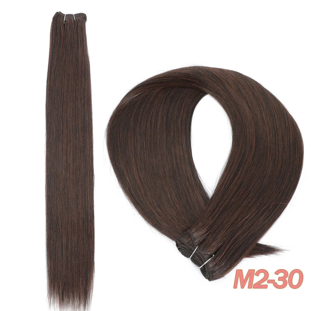 MAZO Extensiones de Cabello PREMIUM🥇 Similar al Natural Tonos Balayage Hasta 70 cm Largo