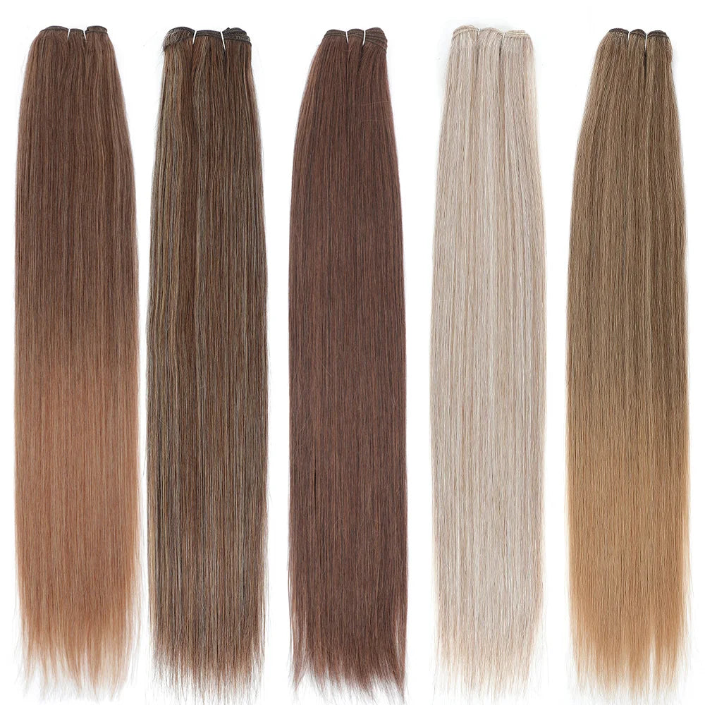 MAZO Extensiones de Cabello PREMIUM🥇 Similar al Natural Tonos Balayage Hasta 70 cm Largo