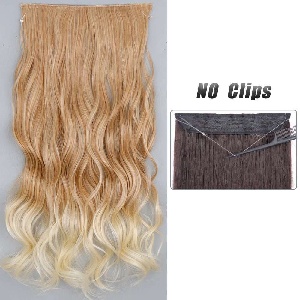 EXTENSIONES HILO INVISIBLE 80 cm Largo CABELLO 100% Similar al Cabello Natural 🥇