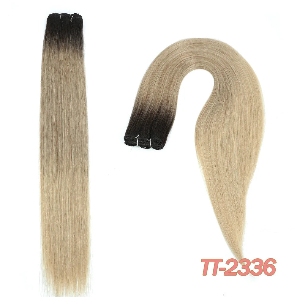 MAZO Extensiones de Cabello PREMIUM🥇 Similar al Natural Tonos Balayage Hasta 70 cm Largo