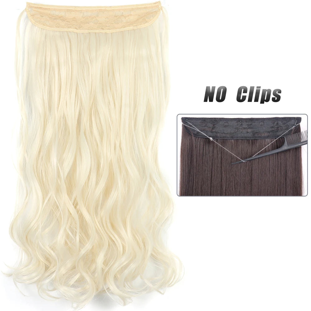 EXTENSIONES HILO INVISIBLE 80 cm Largo CABELLO 100% Similar al Cabello Natural 🥇