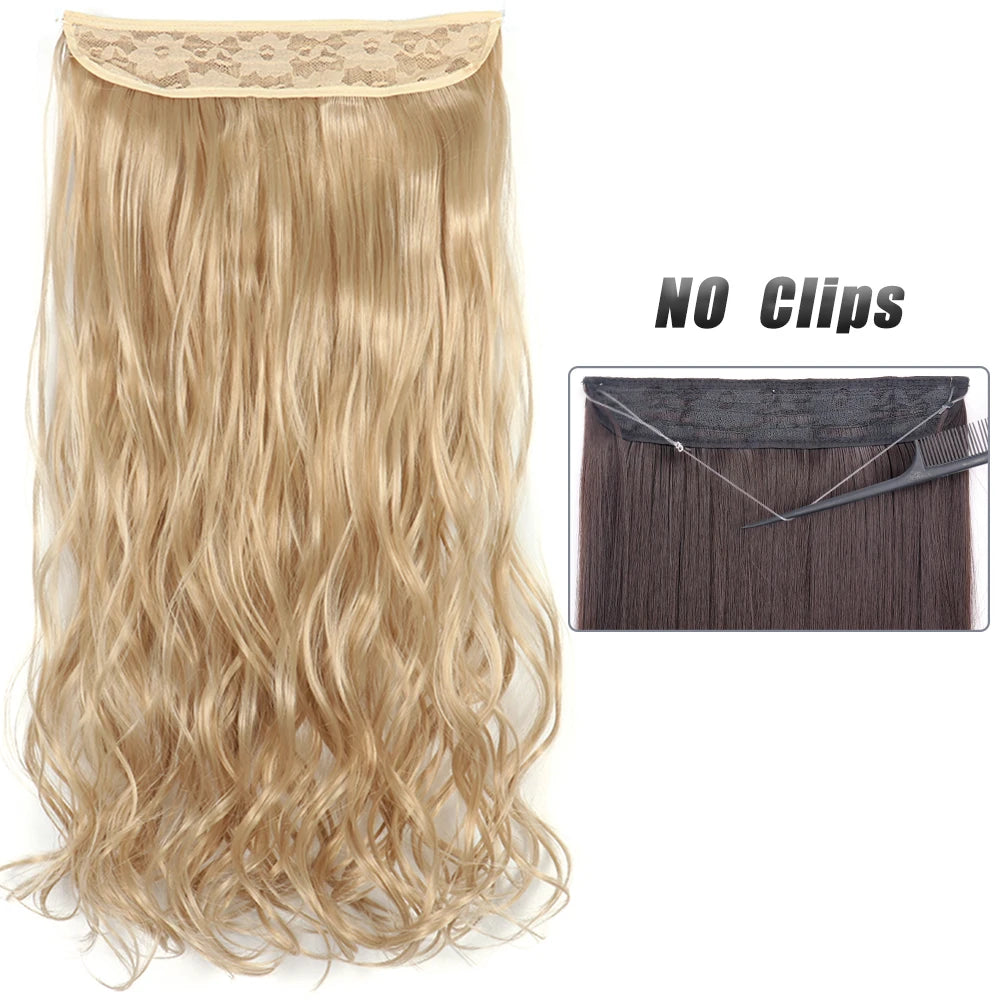 EXTENSIONES HILO INVISIBLE 80 cm Largo CABELLO 100% Similar al Cabello Natural 🥇