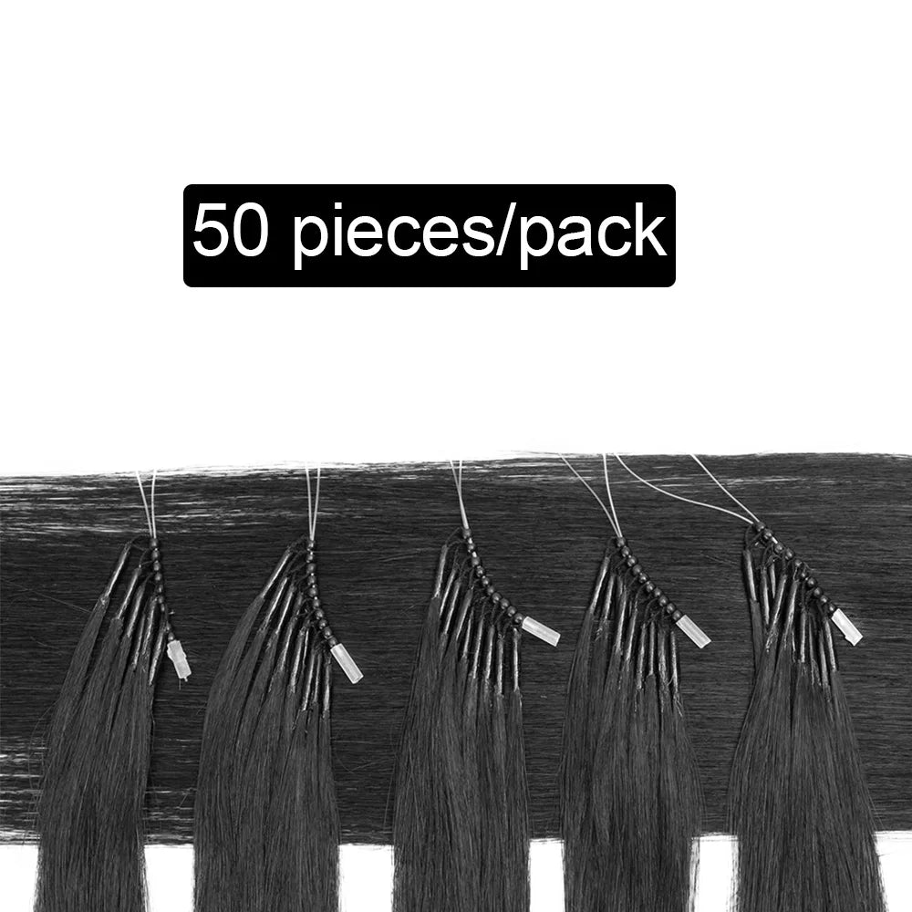 Extensiones de cabello 100% Natural©️ con microperlas 8D Pack 100 unidades
