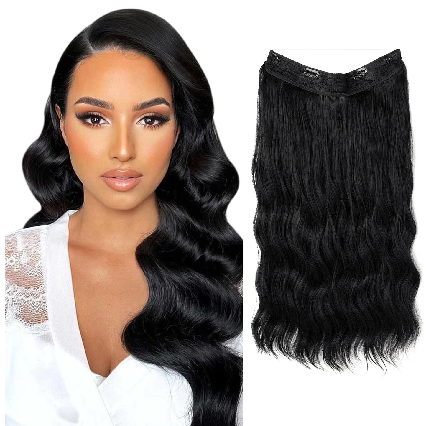 MAXI CORTINA HILO INVIBLE Balayage Semi Natural🥇 60 cm