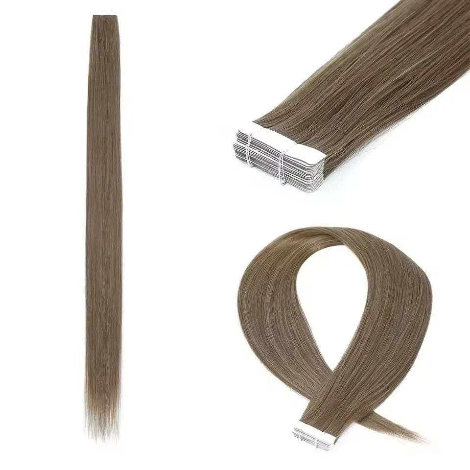 NEW⭐️ PACK 20 PIEZAS EXTENSIONES ADHESIVAS 66 CM CALIDAD PREMIUM🥇  SIMILAR AL NATURAL
