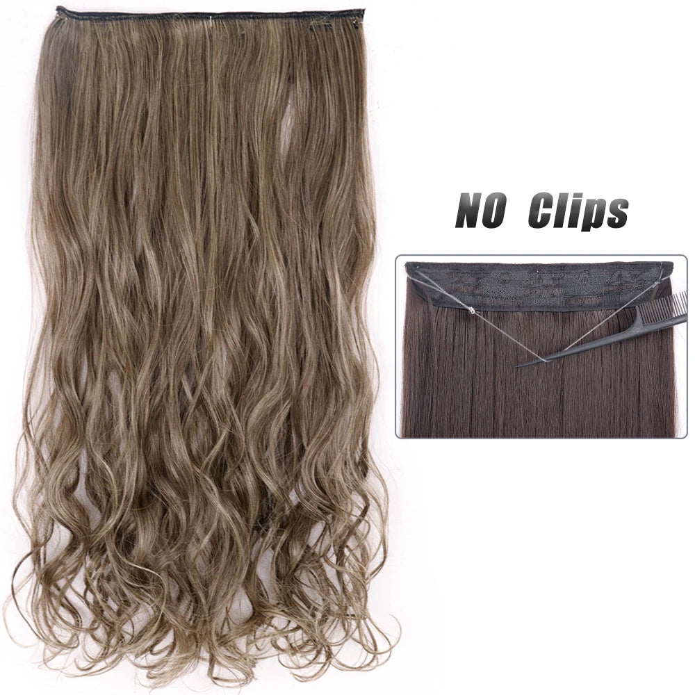 EXTENSIONES HILO INVISIBLE 80 cm Largo CABELLO 100% Similar al Cabello Natural 🥇