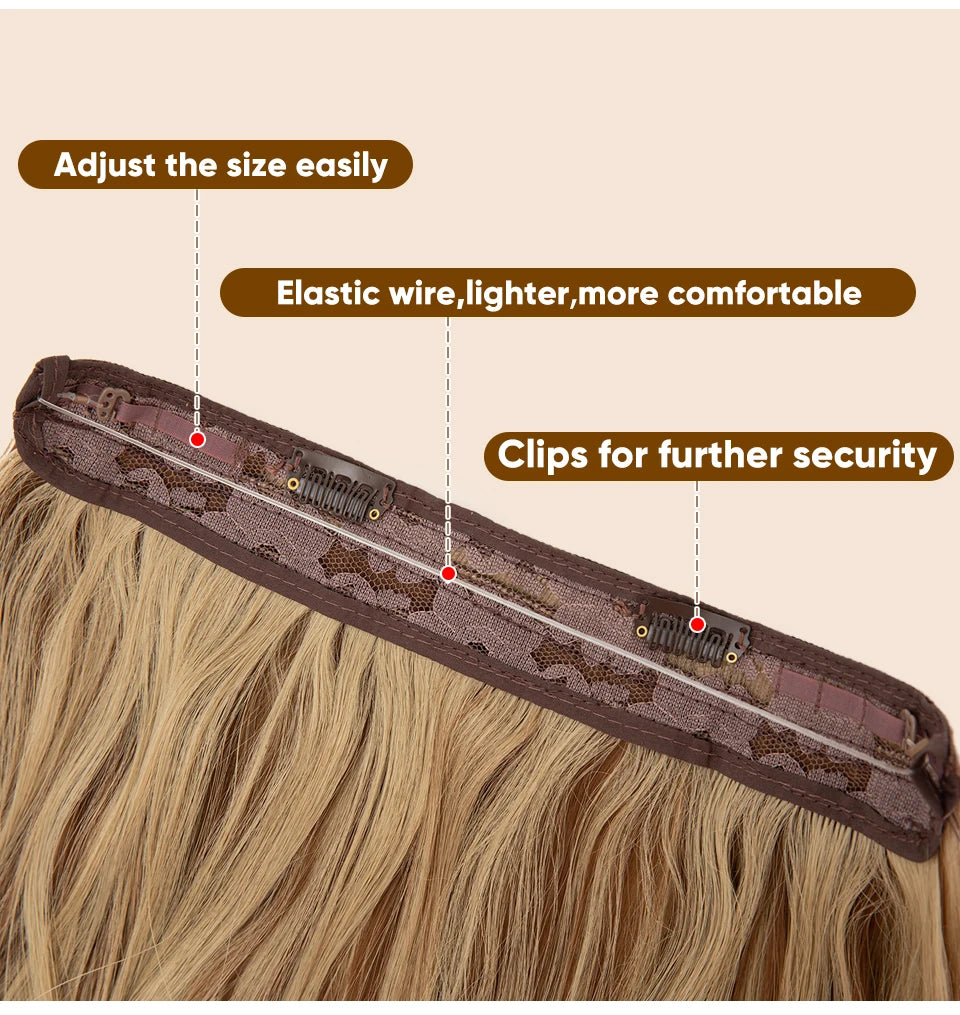 MAXI CORTINA HILO INVIBLE Balayage Semi Natural🥇 60 cm