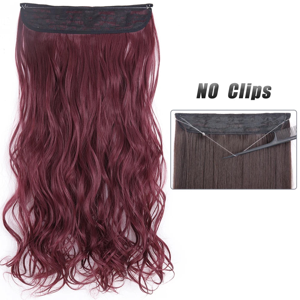 EXTENSIONES HILO INVISIBLE 80 cm Largo CABELLO 100% Similar al Cabello Natural 🥇