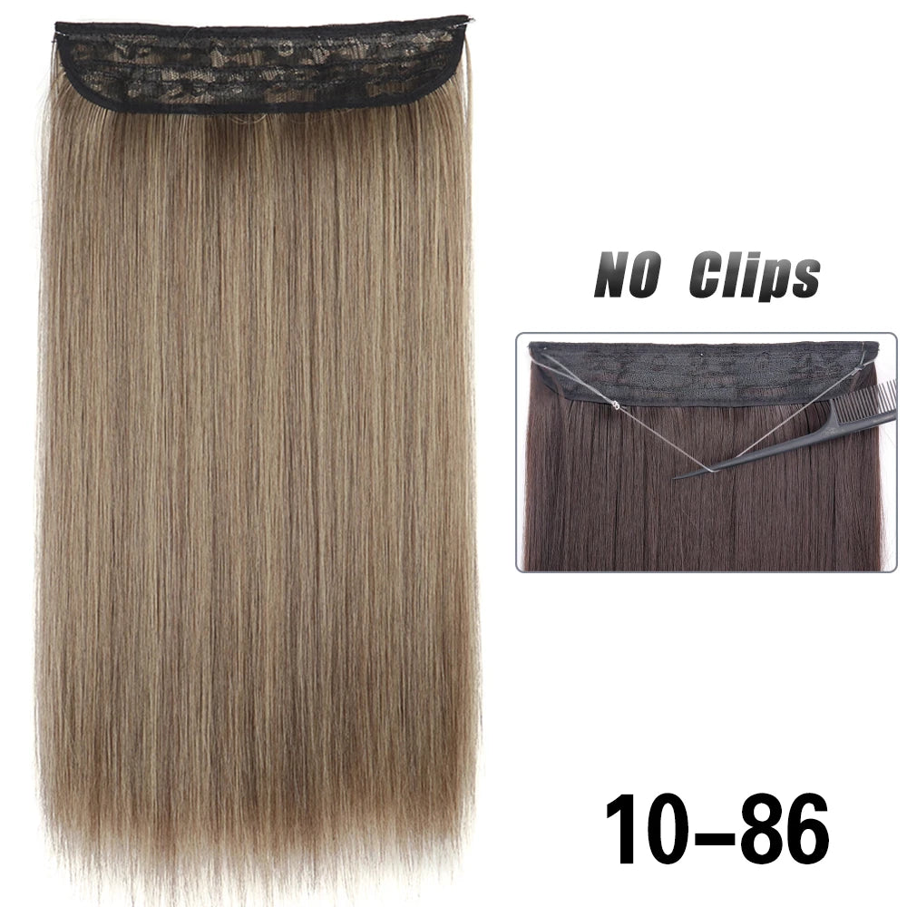 EXTENSIONES HILO INVISIBLE 80 cm Largo CABELLO 100% Similar al Cabello Natural 🥇