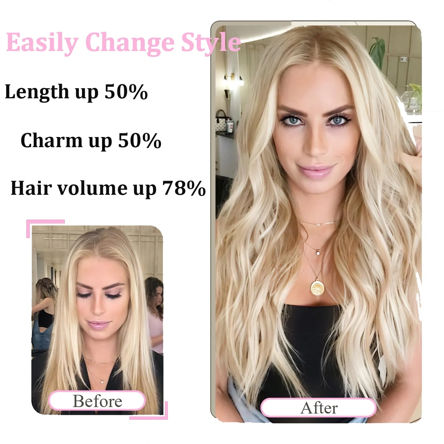 Extensiones HILO INVISIBLE©️ CABELLO NATURAL 100%  (66 CM)