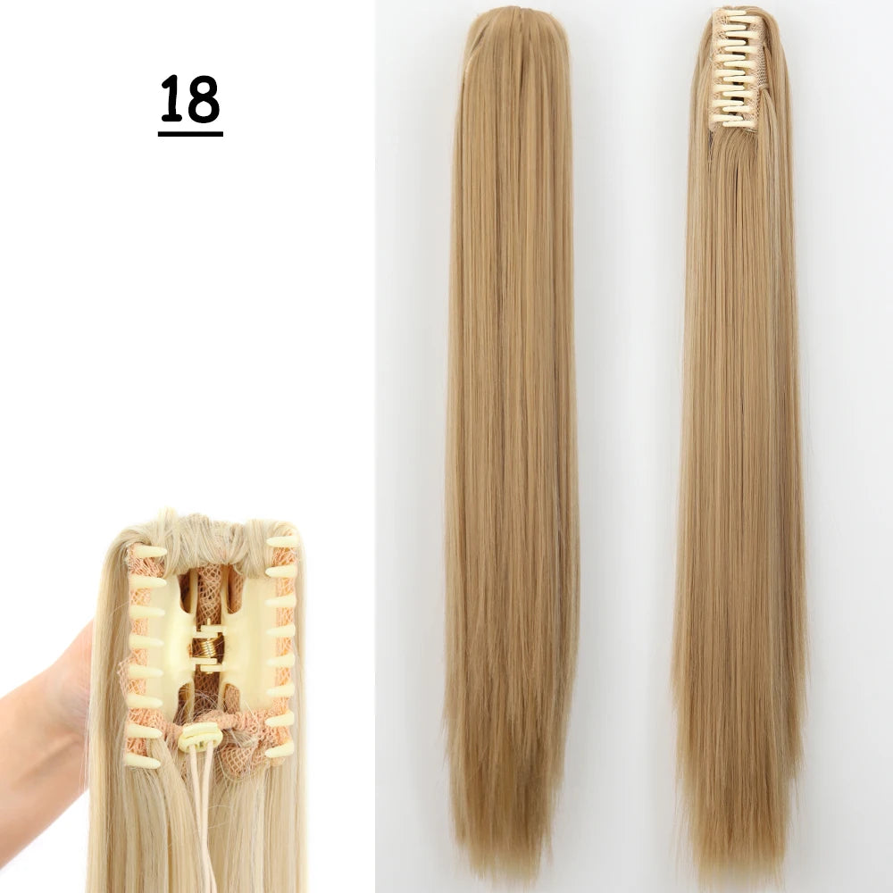 COLETA con Pinche 60 cm Largo CABELLO 100% Similar al Cabello Natural 🥇