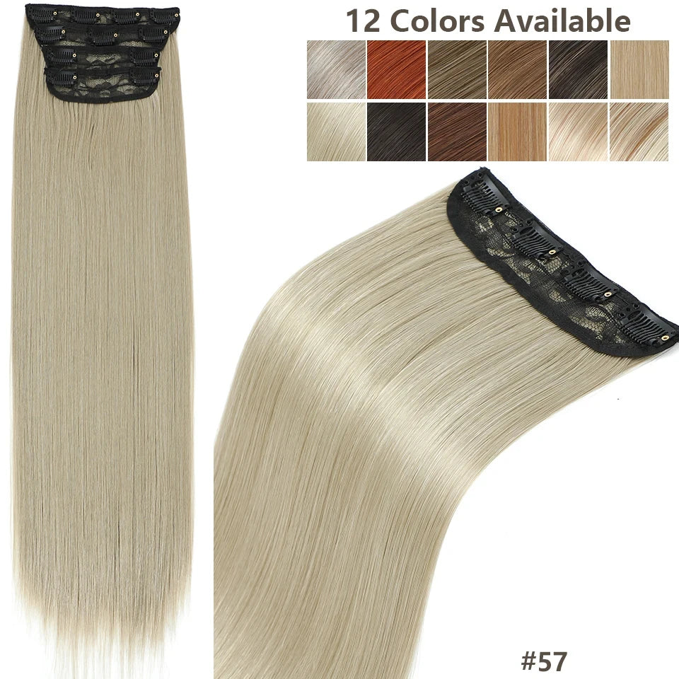 Pack 4 Extensiones SIN ENREDO 66 cm PREMIUM 🥇 Semi Naturales