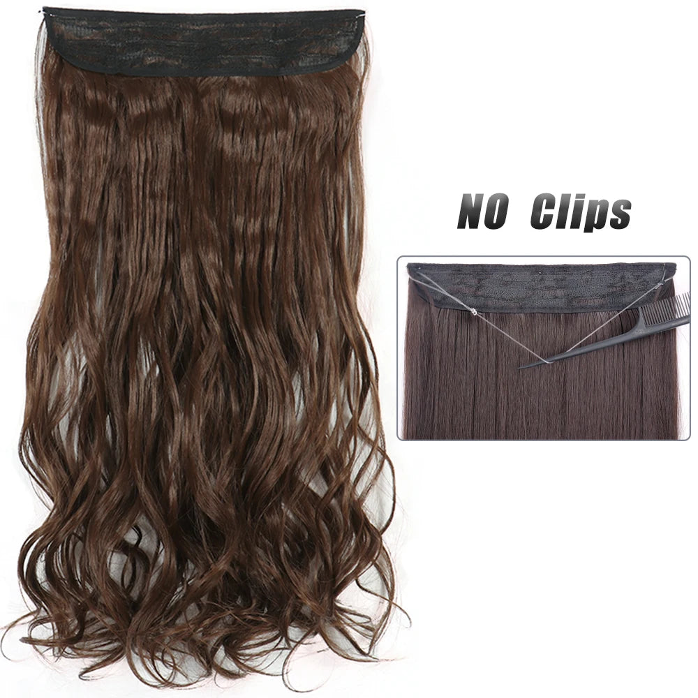 EXTENSIONES HILO INVISIBLE 80 cm Largo CABELLO 100% Similar al Cabello Natural 🥇
