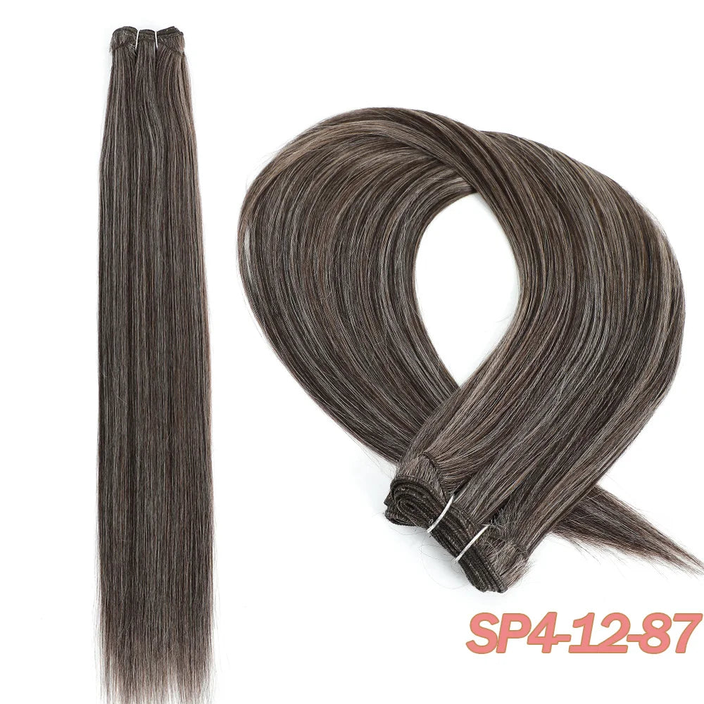 MAZO Extensiones de Cabello PREMIUM🥇 Similar al Natural Tonos Balayage Hasta 70 cm Largo
