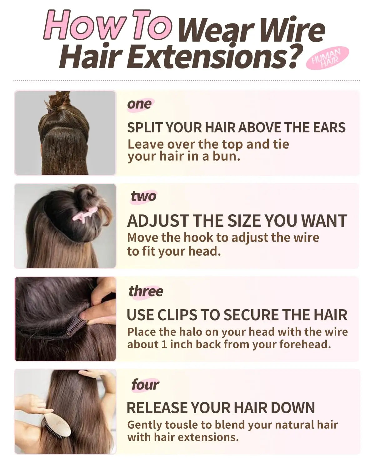 Extensiones HILO INVISIBLE©️ CABELLO NATURAL 100%  (66 CM)