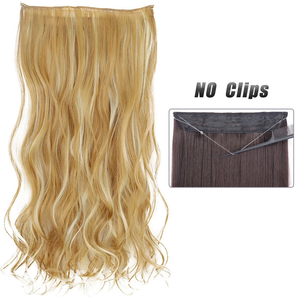 EXTENSIONES HILO INVISIBLE 80 cm Largo CABELLO 100% Similar al Cabello Natural 🥇