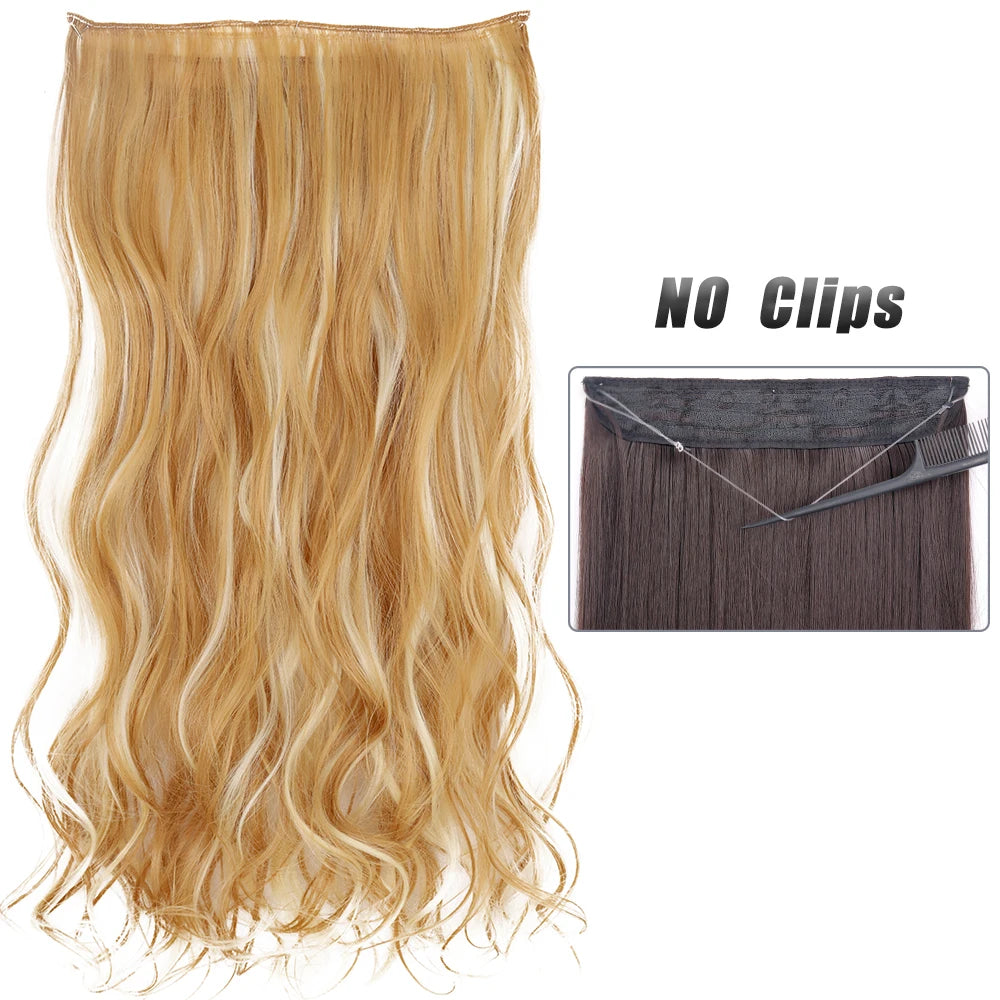 EXTENSIONES HILO INVISIBLE 80 cm Largo CABELLO 100% Similar al Cabello Natural 🥇